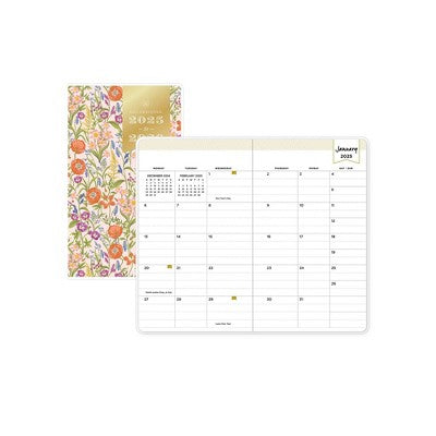 Day Designer 2025 Monthly Planner 6.14"x3.62" June: Pocket Calendar, Multicolored, Adult, Paper, Side Binding