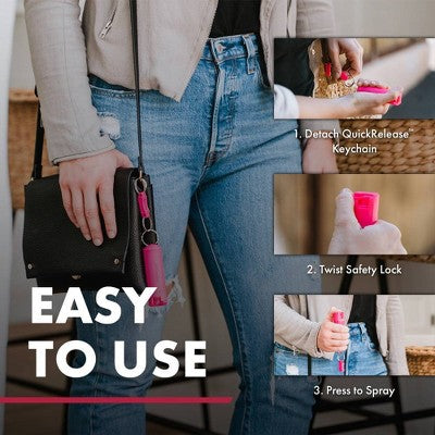 Sabre 2pk Hardcase Pepper Spray with Quick Release Lavendar and Black