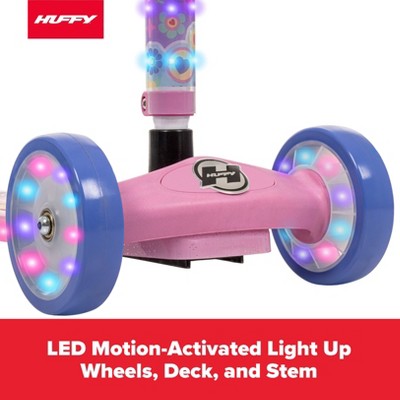 Huffy Disney Princess 3-Wheel Scooter with LED Lights - Pink/Purple