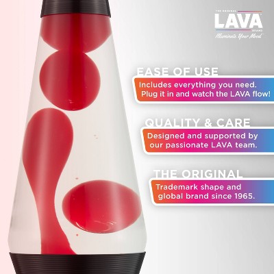 LAVA 14.5" Scarlet Soundwave Novelty Table Lamp