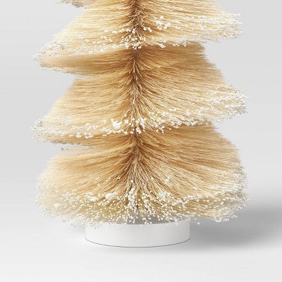 16" Christmas Spiral Sisal Tree White Flock - Wondershop