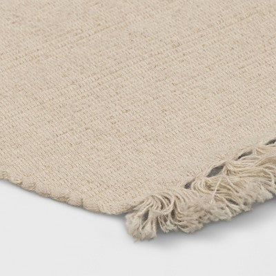 Rib Weave Placemat - Threshold: Washable Cotton & Linen, Solid Rectangle, Multicolored, 19"x14"