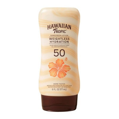 Hawaiian Tropic Silk Hydration Weightless Lotion Sunscreen - SPF 50 - 6 fl oz