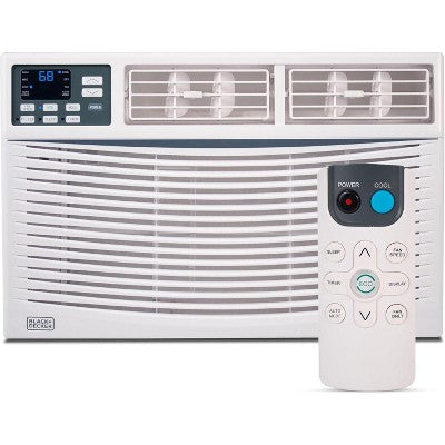 BLACK+DECKER Window Air Conditioner 8,000 BTU, Cools Up to 350 Sq. Ft., Remote Control, 3 Cooling Speeds and Fan Only Function, BWAC08WTB, White (LOCAL PICKUP ONLY)