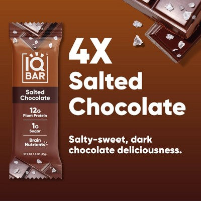 IQBAR Salted Chocolate Protein Bars - 6.4oz/4ct