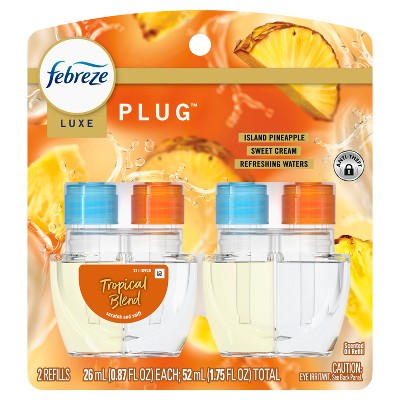 Febreze Luxe Plug Dual Air Freshener Refills - Tropical Blend - 1.75 fl oz/2ct