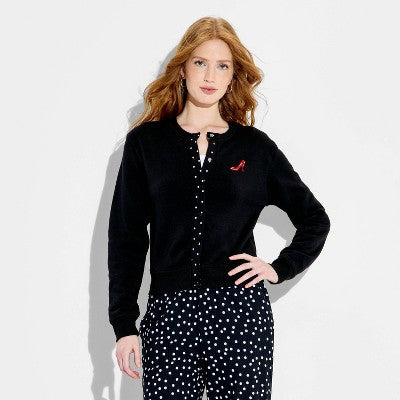 Women's DWP Graphic Cardigan - Black M
