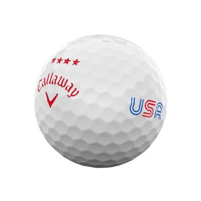 Callaway Super Soft Stars and Stripes Golf Balls - White/Red