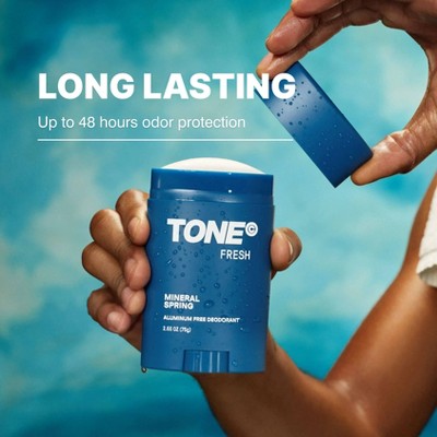 TONE Aluminum-Free Deodorant - Fresh - 75g: Solid, Paraben-Free, Dry Skin, Travel Size