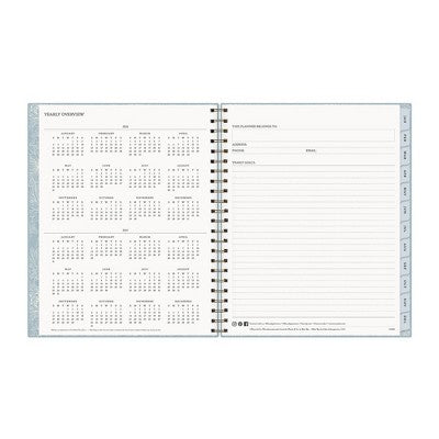 Morris & Co. 8.5"x11" by Blue Sky 2026 Weekly/Monthly Wirebound Planner Hardcover Solid Dearle Blue