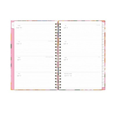 Rhi James for Blue Sky Weekly/Monthly Planner 15 Month Wirebound 5"x8" Textured Paper Hardcover - Ava Floral
