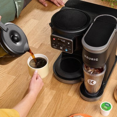 Keurig K-Duo Hot & Iced Single-Serve & Carafe Coffee Maker Black: Electric Drip Coffee Pot, 72 oz Capacity