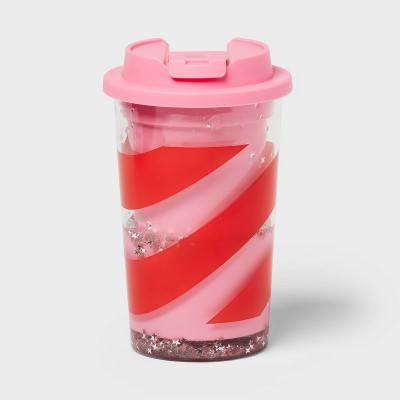 Kids' 12 fl oz Snowglobe Tumbler Pink/Red - Pillowfort