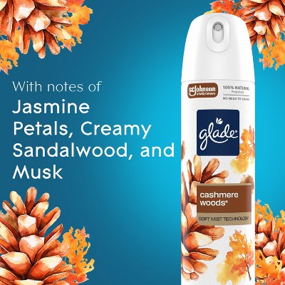 Glade Aerosol Air Fresheners - Cashmere Woods - 7.3oz