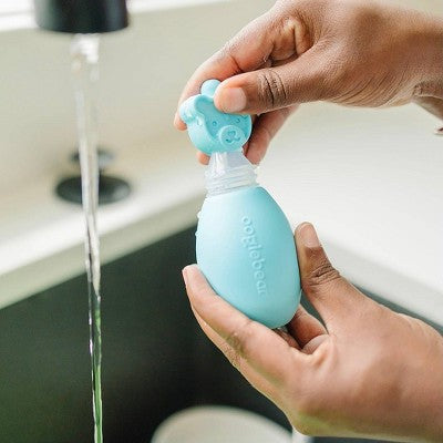 oogiebear Bulb Aspirator Handheld Baby Nose Cleaner for Newborns, Infants, and Toddlers - Blue: Manual Nasal Aspirator