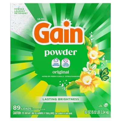 Gain Original HE Compatible Powder Laundry Detergent - 89 Loads/82oz