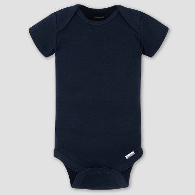 Gerber Baby 5pk Tonal Short Sleeve Bodysuit - Blue 0-3M