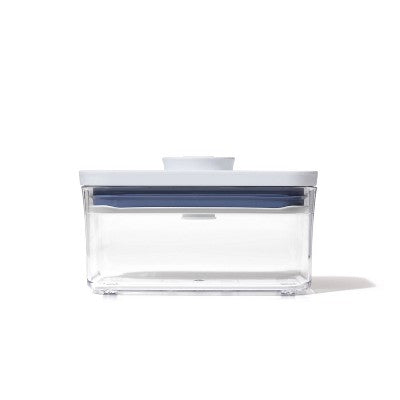 OXO POP 0.6qt Plastic Rectangle Airtight Food Storage Container White: Dishwasher-Safe, Silicone Lid