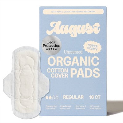 Its August Organic Regular Pads - 16ct