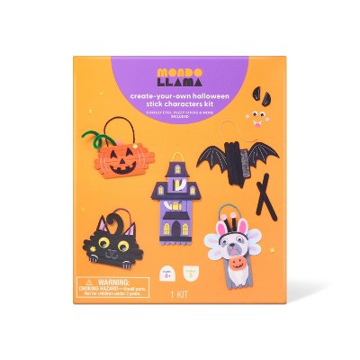 5ct Halloween Craft Stick Character Kit - Mondo Llama