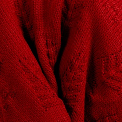 Tree Knit Throw Blanket Red - Threshold