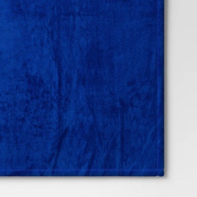 Solid Colored Plush Throw Blanket Cobalt - Room Essentials