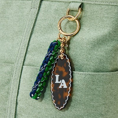 LA Handbag Charm Tortoise Print Keychain - Universal Thread Blue/Green