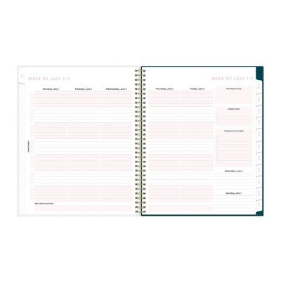 Blue Sky July 2024 - June 2025 8.5"x11" Weekly/Monthly Wirebound Planner Frosted PP Emery: Academic Agenda for Adults
