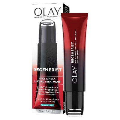 Olay Regenerist Lifting & Sculpting Face, Neck, Decollete Treatment, Triple Collagen Peptide with NAD+ - Fragrance-Free - 1.7 fl oz