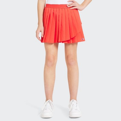 Champion Girls' Pleated Skort - Red M