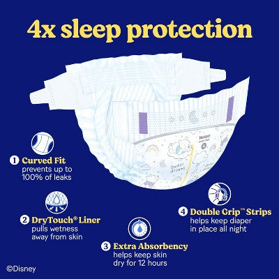Huggies Overnites Nighttime Baby Diapers - Size 7 - 60ct