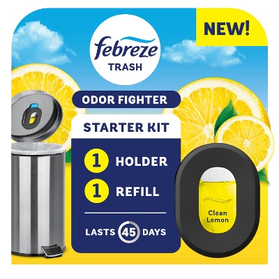 Febreze Trash - Trash Aisle Air Freshener Starter Kits - Clean Lemon