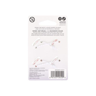 Goody x MacKenzie Childs Mini Claw Clip - Pink - 4ct: Hair Styling, All Hair Types, Trial Size