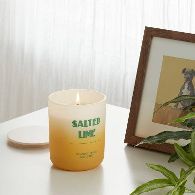 12oz Frosted Ombre Jar Candle Salted Lime - Room Essentials