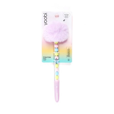 Yoobi Novelty Pom Pom Bead Pen Lilac