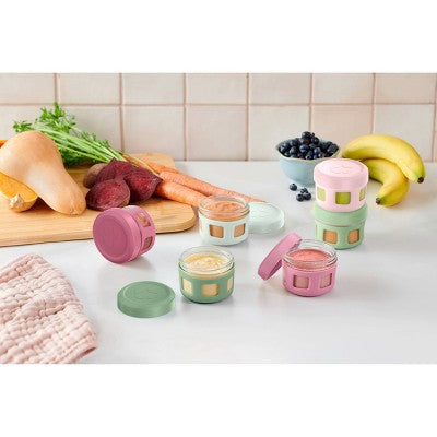 Ello 12pc (Set of 6) Glass Condiment Food Storage Containers Gradient