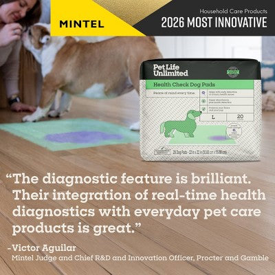 Pet Life Unlimited Health Tracker Dog Pads - 20ct: Unscented, Pet Training Pads, All Ages