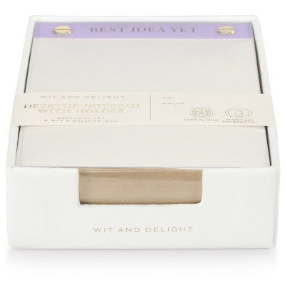 Wit & Delight Purple Desktop Notepad with Holder