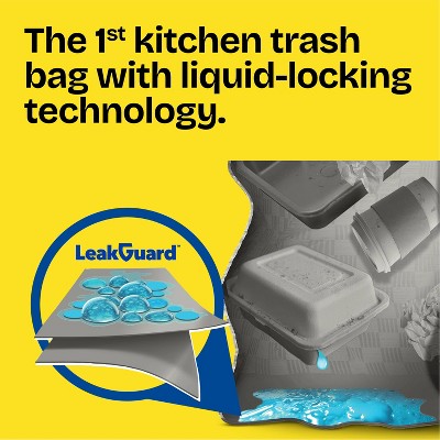 Glad ForceFlex MaxStrength Drawstring LeakGuard Trash Bags - Fresh Air - 13 Gallon - 45ct