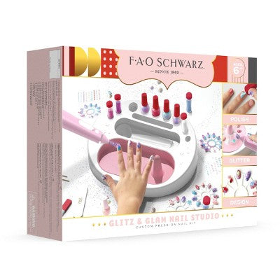 FAO Schwarz Glitz & Glam Nail Studio Custom Press-On Nail Kit