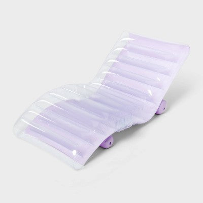 Chaise Lounge Solid Water Floats and Inflatables - Sun Squad Purple