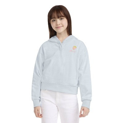 Levi's Girls French Terry Strawberry Pullover Hoodie Light Blue M