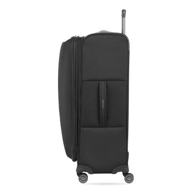 SWISSGEAR Checklite Softside Large Checked Suitcase - Black: 8-Wheel Tear-Resistant Luggage