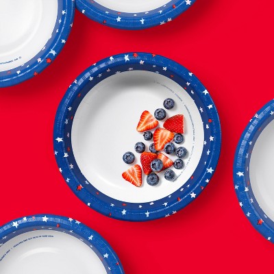 Disposable Bowls - RWB Stars - 20oz/20ct - up&up