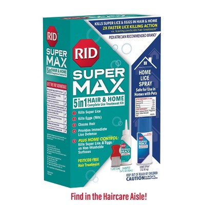 RID Super Max 5-in-1 Hair & Home Complete Lice Treatment Kit