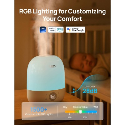 DREO Smart Humidifier with Customizable RGB Light