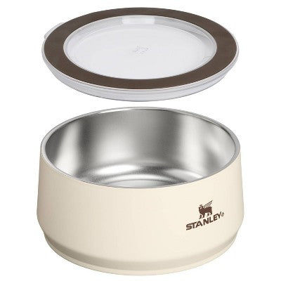 Stanley 6 Cup Stainless Steel Pet Bowl - Cream Western