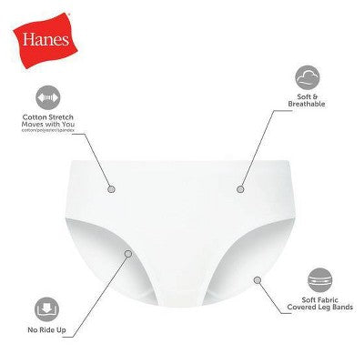 Hanes Girls' 10pk Cotton Stretch Hipster Underwear - 12
