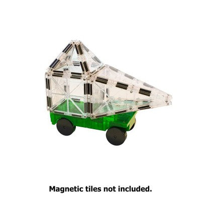 MAGNA-TILES Cars 2pc Expansion Set: Green & Yellow