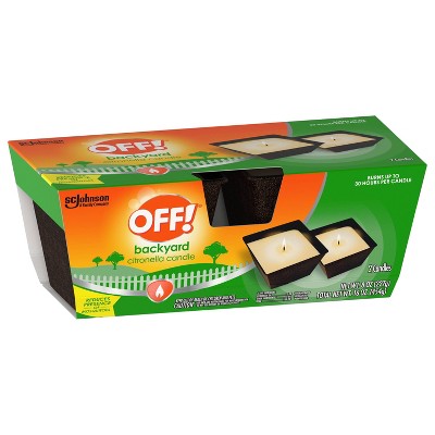 OFF! Citronella Outdoor Bug Deterrent Mosquito Candle - 2 ct/8oz each